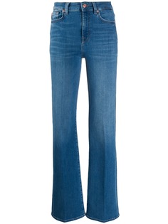 7 For All Mankind расклешенные джинсы с завышенной талией