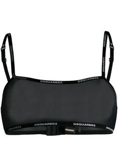 Dsquared2 прозрачный бюстгальтер с логотипом