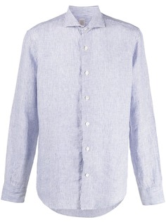 Eleventy полосатая рубашка со срезанным воротником