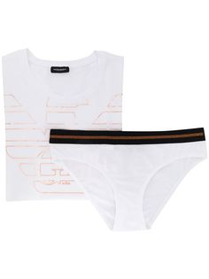 Emporio Armani комплект из футболки и трусов-брифов с логотипом