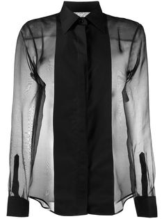Helmut Lang полупрозрачная рубашка