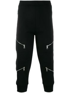 Neil Barrett укороченные спортивные брюки с молниями