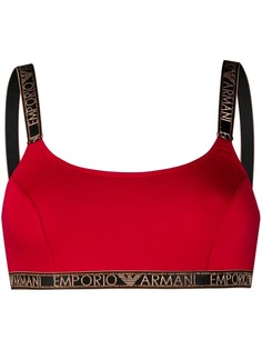 Emporio Armani спортивный бюстгальтер с логотипом