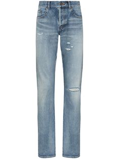 Saint Laurent джинсы Repair кроя слим