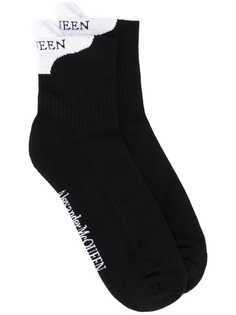 Alexander McQueen носки с контрастными вставками