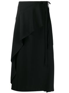 Kenzo юбка миди асимметричного кроя с оборками