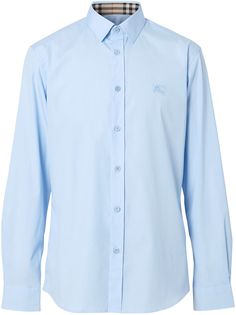 Burberry рубашка с вышивкой EKD