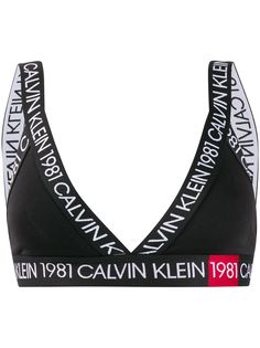 Calvin Klein Underwear бюстгальтер с логотипом и треугольными чашками