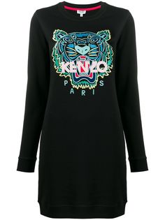 Kenzo платье-толстовка с вышивкой