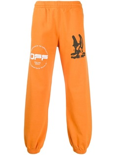 Off-White спортивные брюки с принтом Diag Cartoon