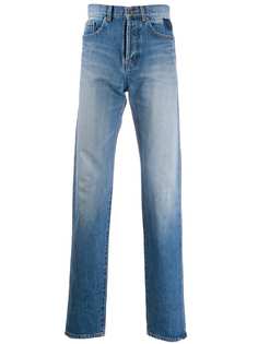 Saint Laurent джинсы кроя слим с эффектом потертости