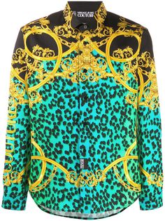 Versace Jeans Couture рубашка с принтом Leo Chain