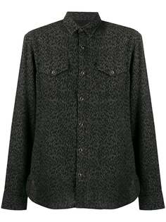 John Varvatos рубашка с леопардовым принтом