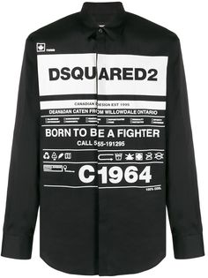 Dsquared2 рубашка Relax Dan с принтом