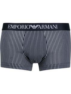 Emporio Armani полосатые трусы-брифы с логотипом