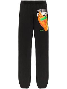 Off-White спортивные брюки с логотипом