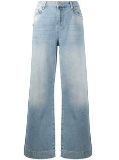 Twin-Set джинсы широкого кроя с эффектом потертости