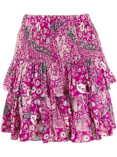 Isabel Marant Étoile ярусная юбка с цветочным принтом
