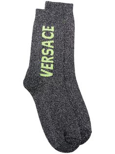 Versace носки с логотипом и блестками
