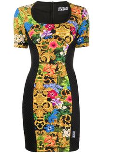 Versace Jeans Couture платье мини с цветочным принтом