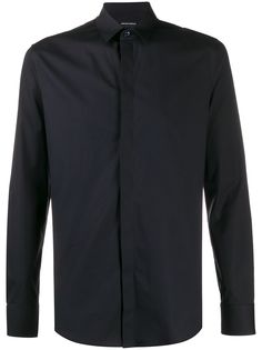 Emporio Armani рубашка с потайной застежкой