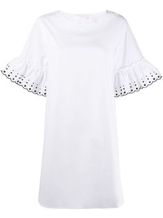 See by Chloé платье мини с вышивкой