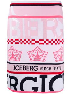 Iceberg юбка в полоску с завышенной талией