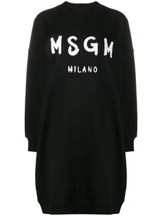 MSGM платье-свитер с логотипом