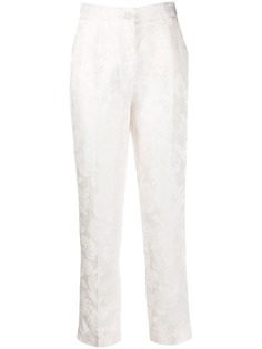 Etro укороченные жаккардовые брюки