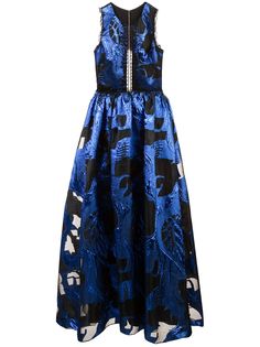 Marchesa Notte платье с вырезом