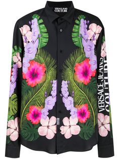 Versace Jeans Couture рубашка свободного кроя с принтом Tropical