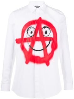 Moschino рубашка с графичным принтом