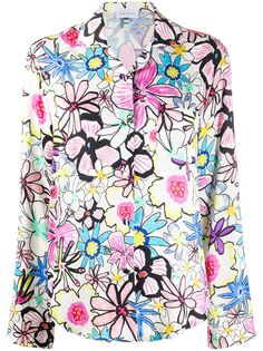 Mira Mikati рубашка с цветочным принтом и закругленным подолом