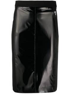 Love Moschino лакированная юбка узкого кроя