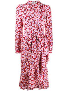 DVF Diane von Furstenberg платье с запахом и цветочным принтом