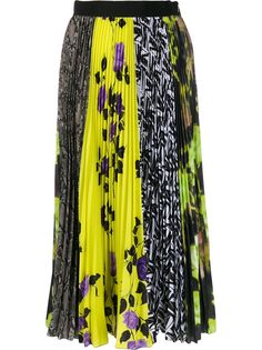 MSGM плиссированная юбка со вставкой