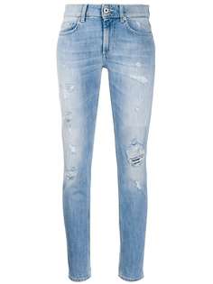 Dondup джинсы скинни с завышенной талией и эффектом потертости