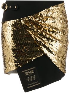 Versace Jeans Couture юбка асимметричного кроя с пайетками