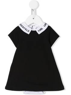 Karl Lagerfeld Kids платье с короткими рукавами и логотипом