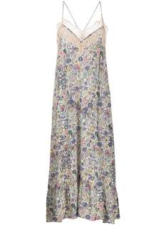 Zadig&Voltaire платье-комбинация с цветочным принтом