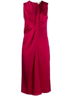 DVF Diane von Furstenberg атласное платье Katrita с драпировкой