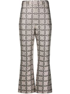 Tory Burch брюки Gemini Link с люрексом