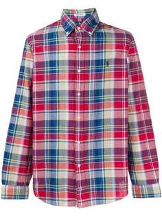 Ralph Lauren клетчатая рубашка с воротником на пуговицах
