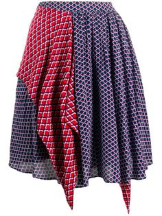 Kenzo юбка с геометричным принтом и вставками