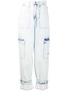 MSGM джинсы прямого кроя с эффектом потертости