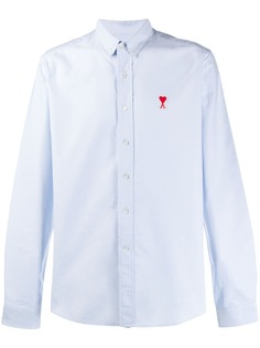 Ami Paris рубашка с нашивкой-логотипом