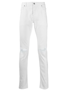 Balmain джинсы скинни с прорезями