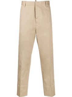 Dsquared2 брюки чинос прямого кроя с манжетами