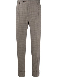 Pt01 строгие брюки в ломаную клетку