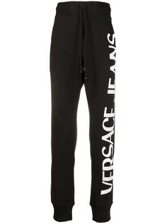 Versace Jeans Couture спортивные брюки с кулиской и логотипом